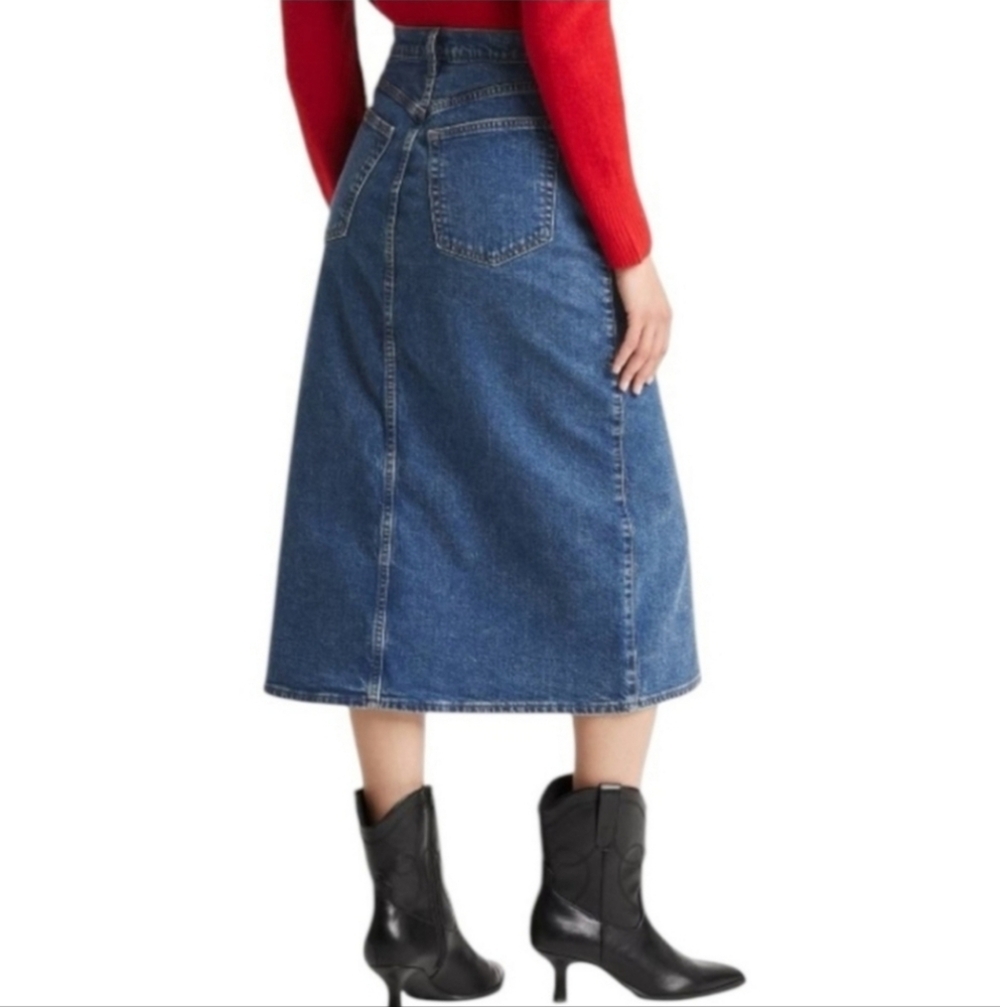 Women's A-Line Midi Denim Skirt - Universal Thread Medium Wash 4 - Picture 4 of 16